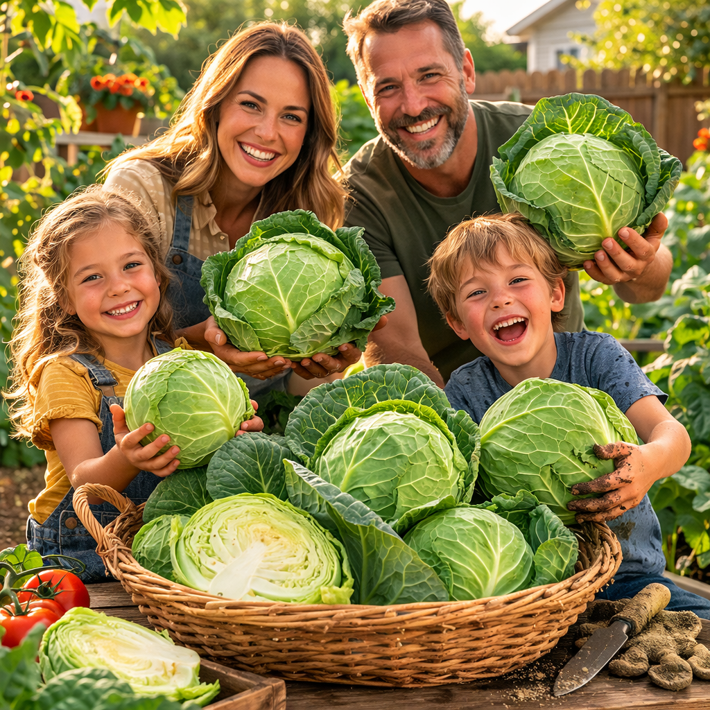 Emerald Ball Cabbage – Premium Non-GMO Garden Seeds 1000+