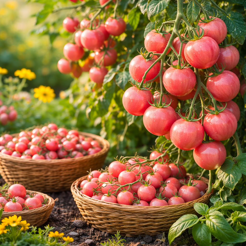 Super Sweet Pink Cherry Tomato Seeds 200+  Non-GMO Garden Snack Tomato
