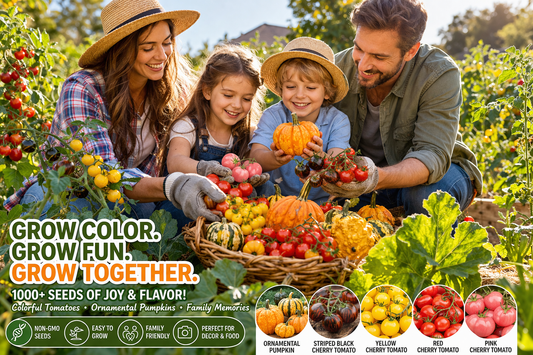 1000+ Family Fun Garden Kit Non-GMO Tomato & Pumpkin Seeds
