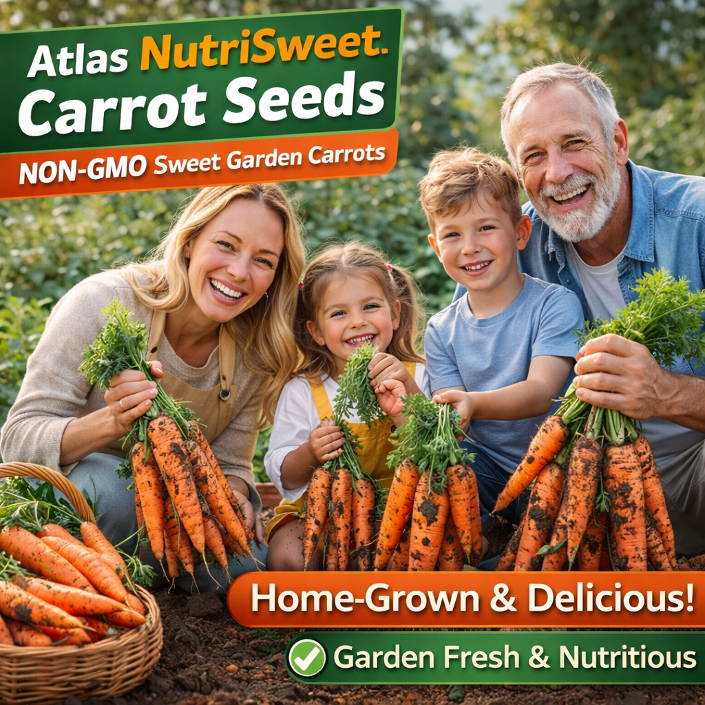 NutriSweet Carrot Seeds – Non-GMO Sweet Garden Carrots 2000+ Seeds