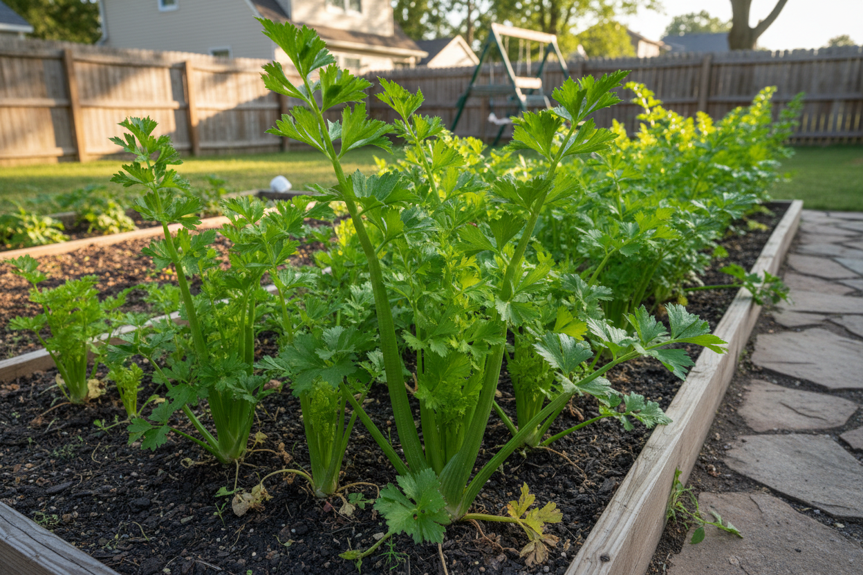 Atlas Sweet Crisp Celery Seeds – Non-GMO Tender Queen Celery, Easy Grow High Yield Garden Vegetable