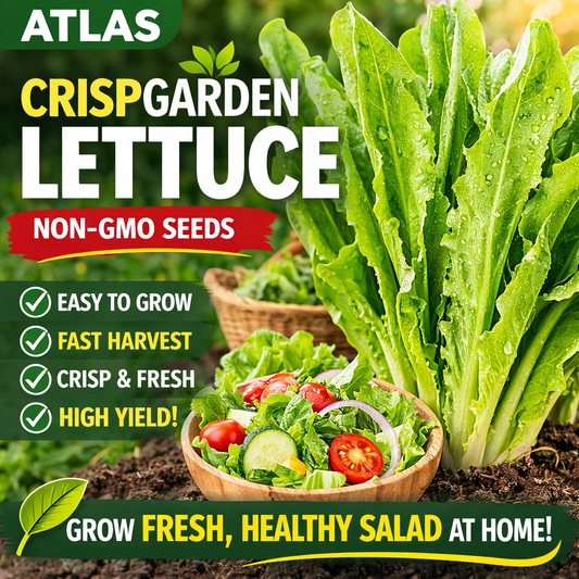 ATLAS CrispGarden Lettuce Seeds – Non-GMO Fresh Garden Salad Greens