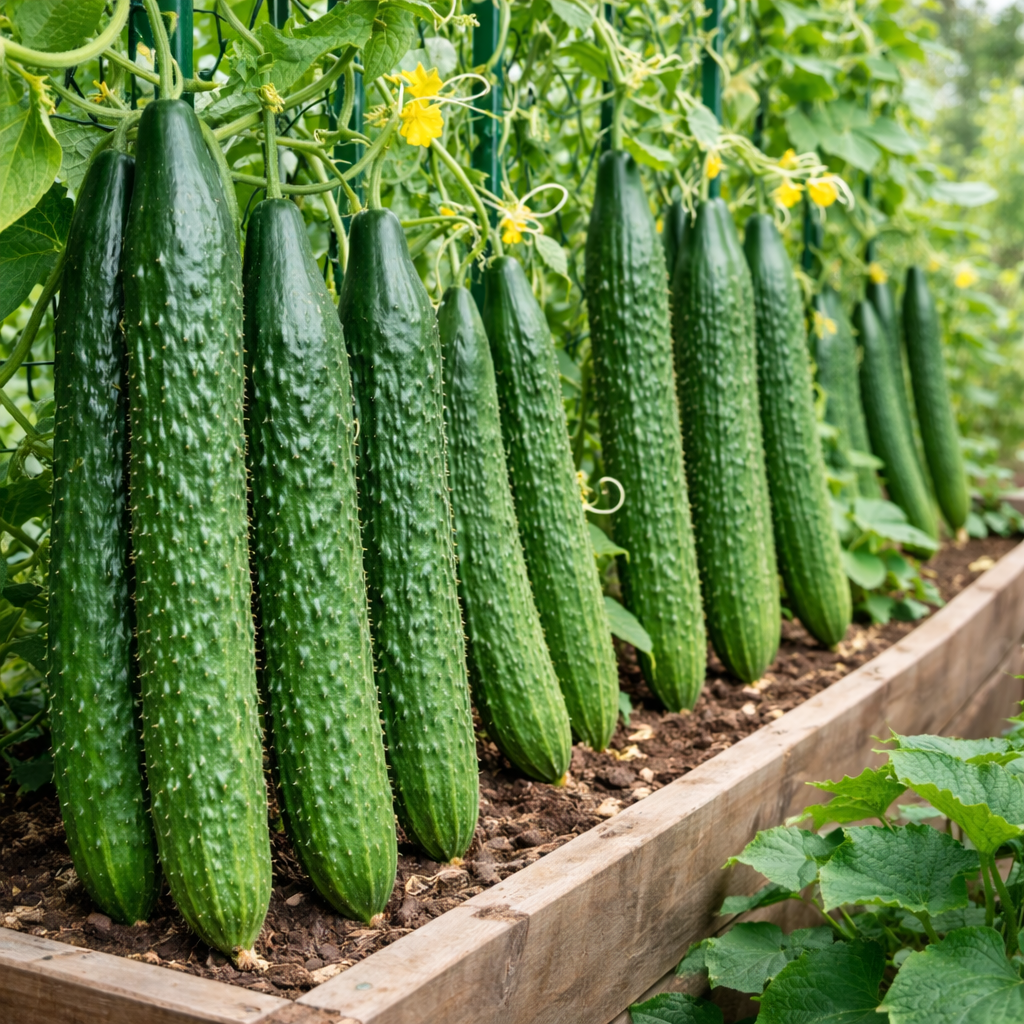 Cucumber Seeds 100+ Non-GMO Crisp Long Green Easy Grow Garden