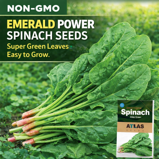 Spinach Seeds 500+ Non-GMO Fast Growing Tender Leaves Easy Garden